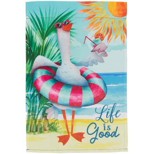 18" Beach Duck Life Is Good Garden Flag By Northlight in Blue | 18" x 12.5" | Michaelsยฎ